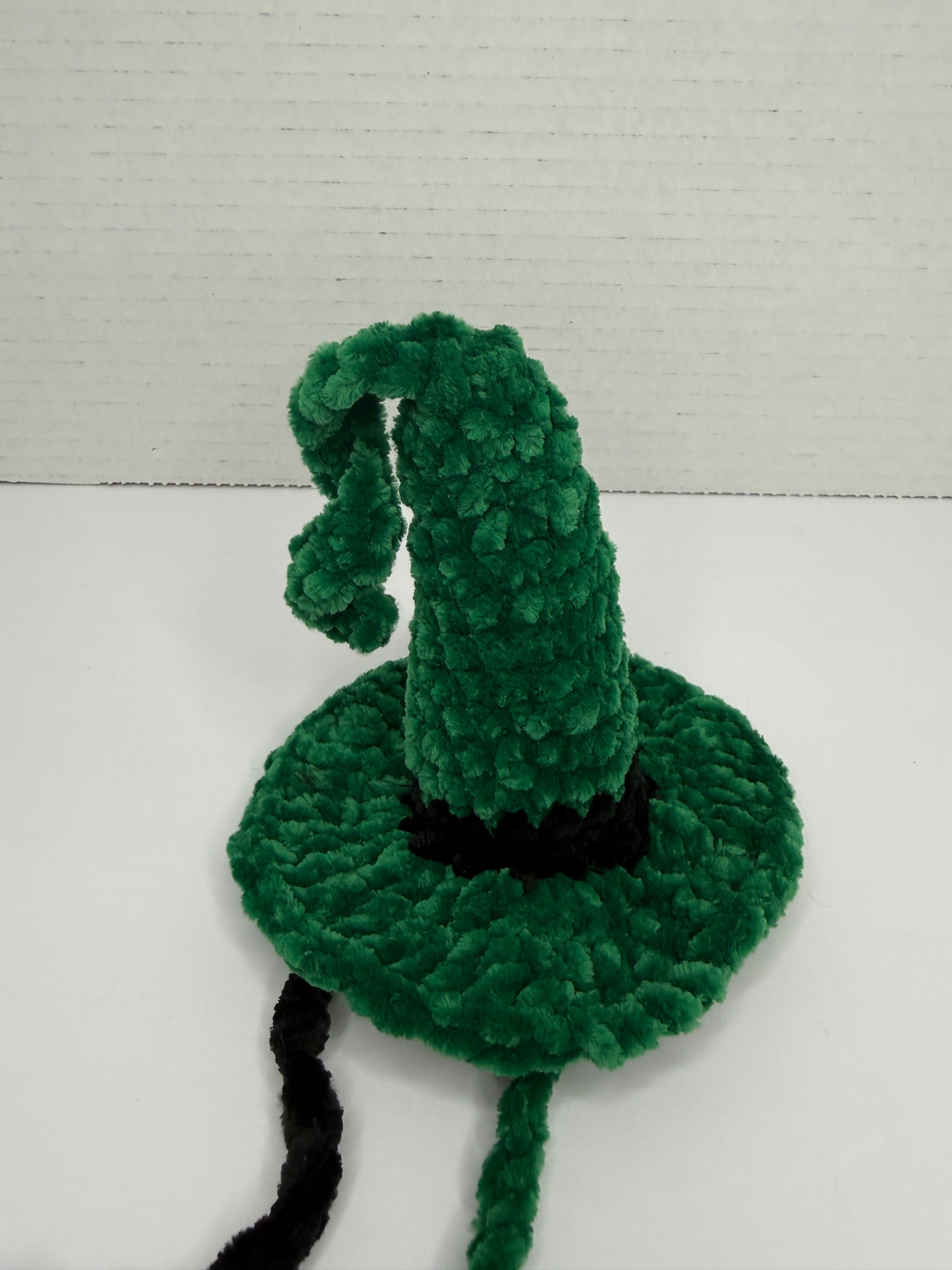 Crochet green witch hat 